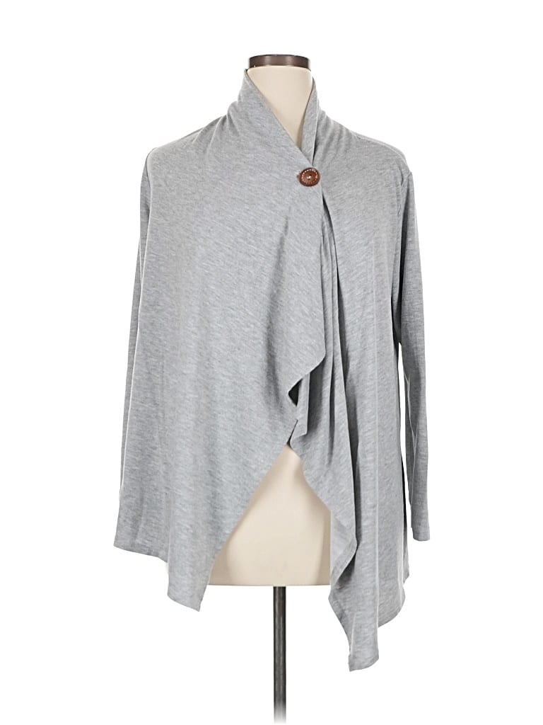 Pre-owned Bobeau Cardigan Sweater In Gray