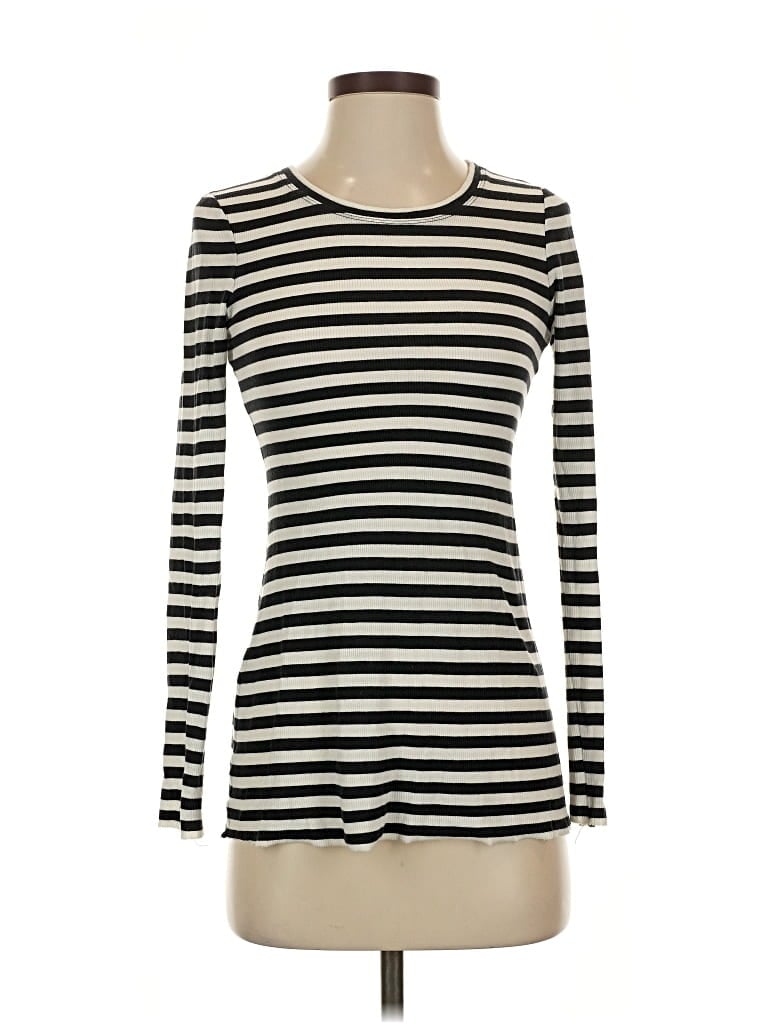 Pre-owned Bcbgmaxazria Long Sleeve T-shirt In White