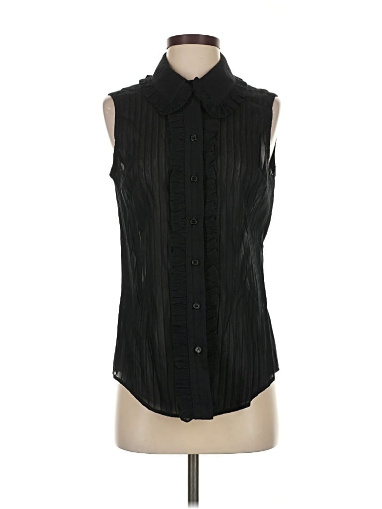 Pre-owned Smythe Sleeveless Button Down Shirt In Black