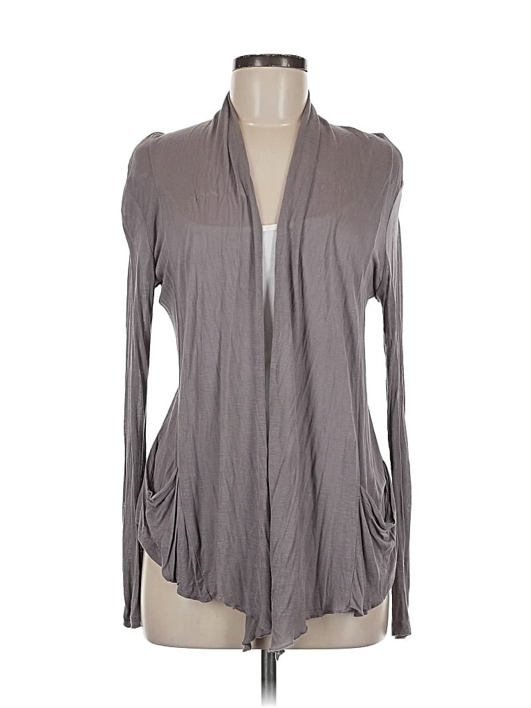 Pre-owned Active Basic Cardigan Sweater In Gray