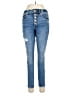 Express Solid Blue Jeans Size 10 - photo 1