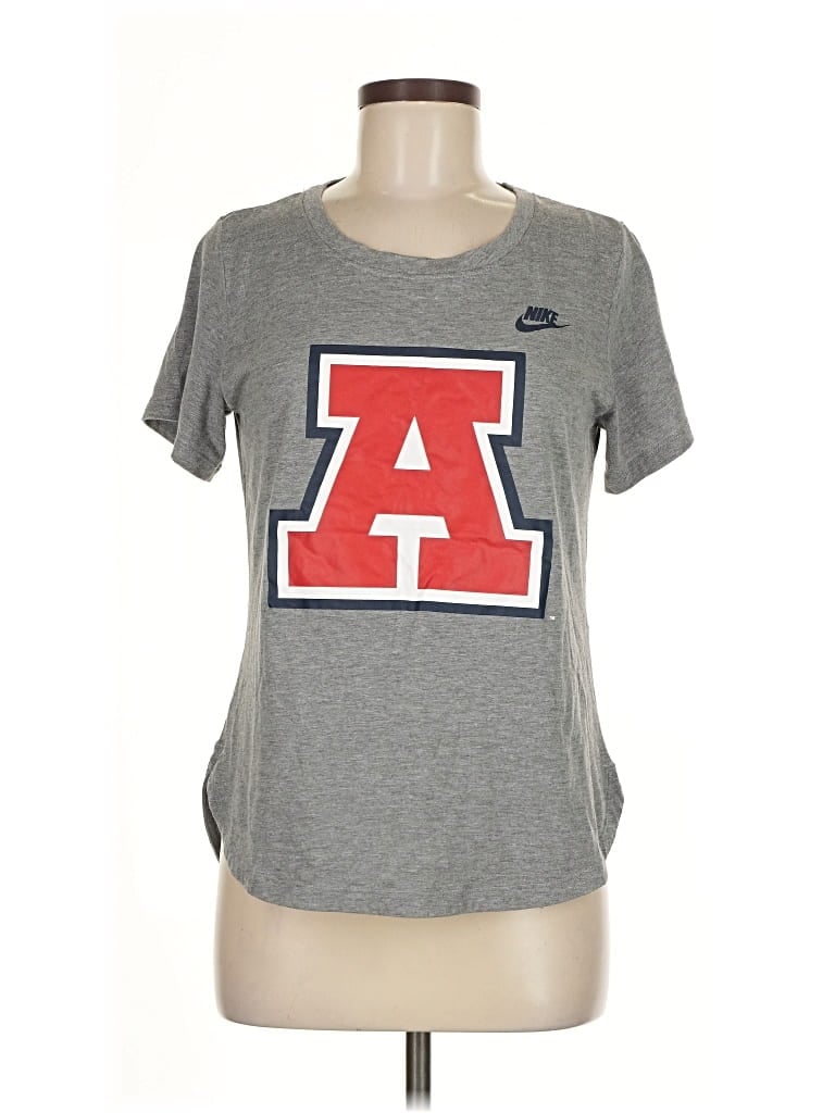 Pre-owned Nike Short Sleeve T-shirt In Gray