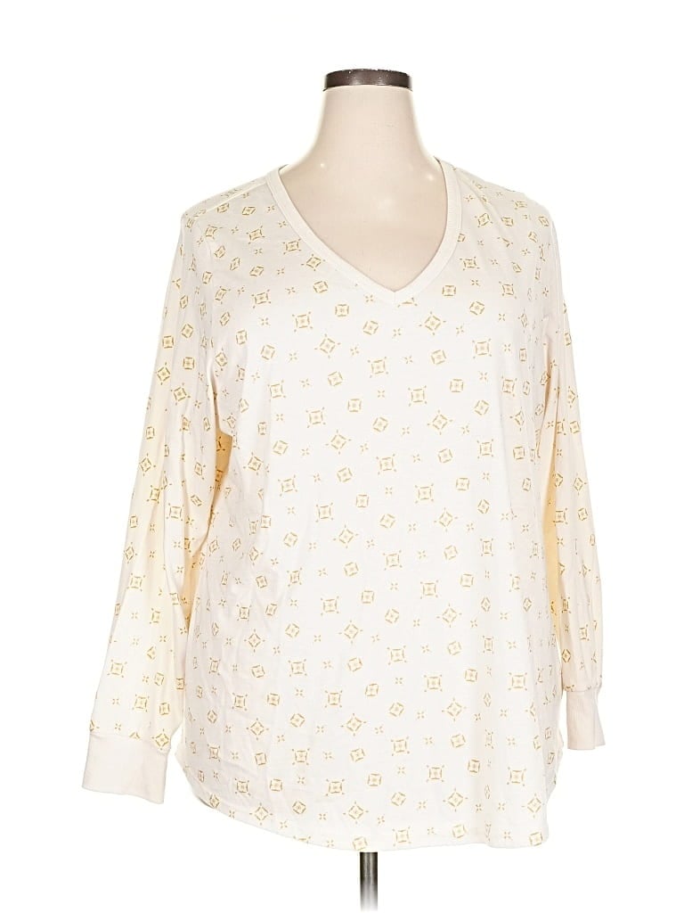 Pre-owned Torrid 3/4 Sleeve T-shirt In White