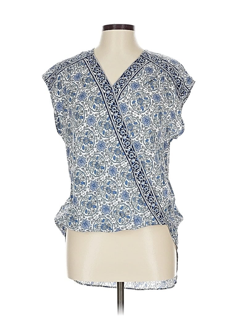 Pre-owned Max Studio Sleeveless Blouse In Blue