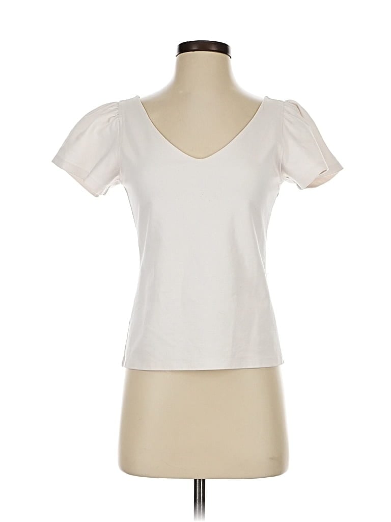 Pre-owned Ann Taylor Short Sleeve T-shirt In White