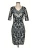 Baraschi 100% Polyester Graphic Gray Cocktail Dress Size 4 - photo 1