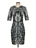Baraschi 100% Polyester Graphic Gray Cocktail Dress Size 4 - photo 2