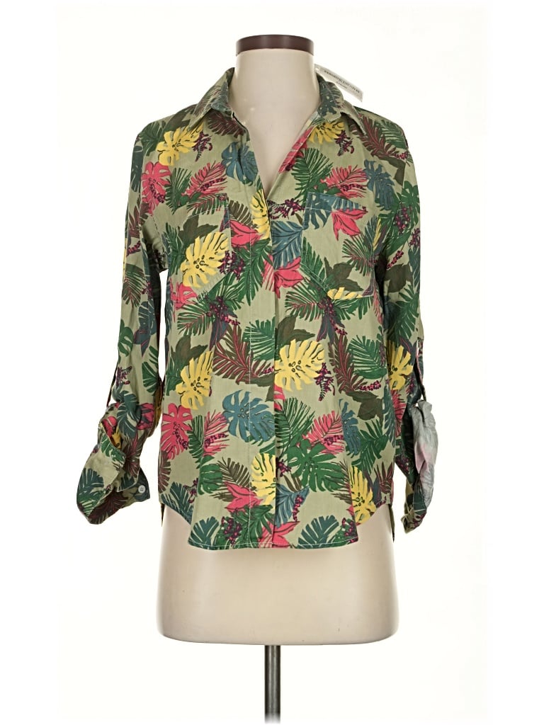 Velvet Heart 3/4 Sleeve Blouse In Green