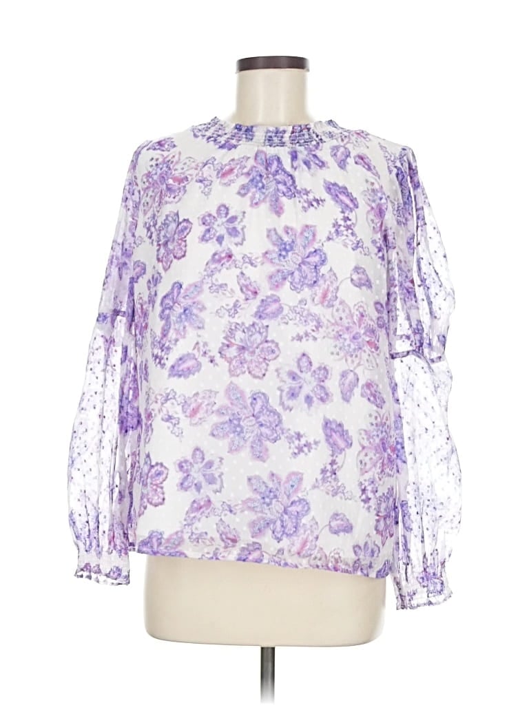 Pre-owned Ann Taylor Loft 3/4 Sleeve T-shirt In Purple