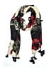 Bebe 100% Polyester Floral Paisley Black Ivory Scarf One size - photo 1