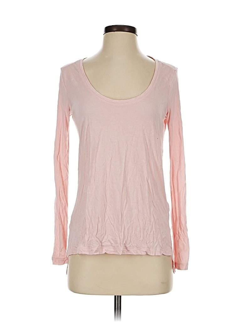Pre-owned Banana Republic Long Sleeve T-shirt In Pink