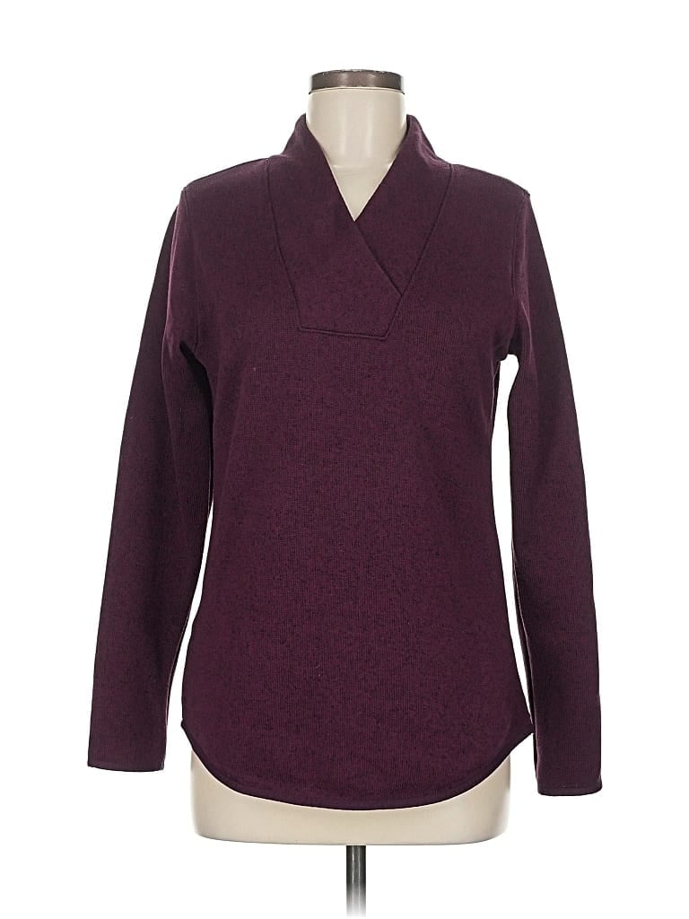 Pre-owned Eddie Bauer Pullover Sweater In Burgundy