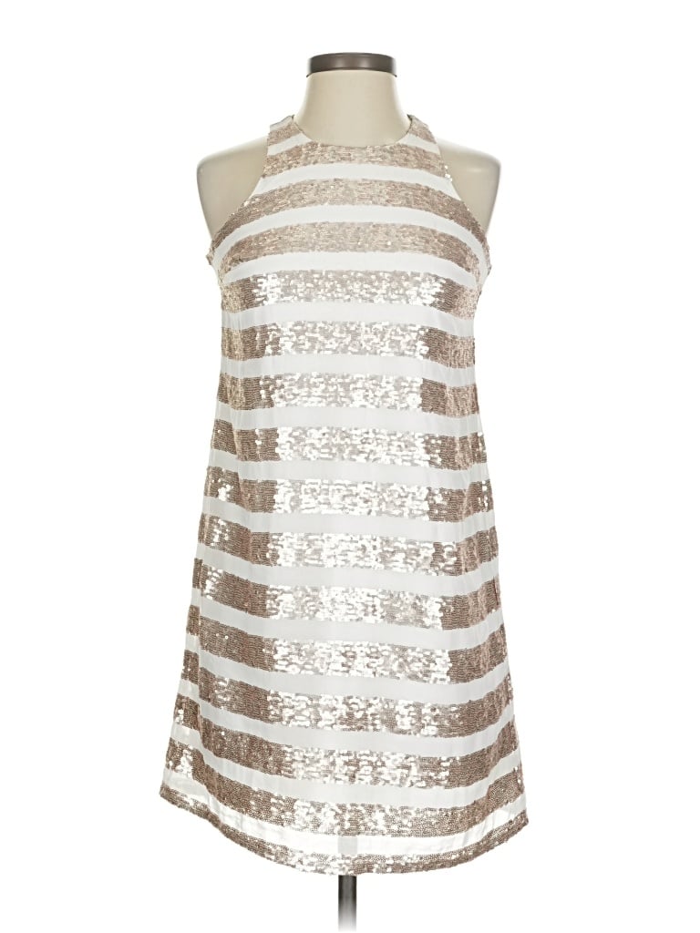 Pre-owned Bar Iii Cocktail Dress In Silver