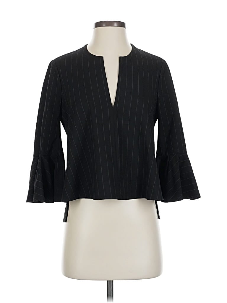 Pre-owned Bcbgmaxazria 3/4 Sleeve Blouse In Black