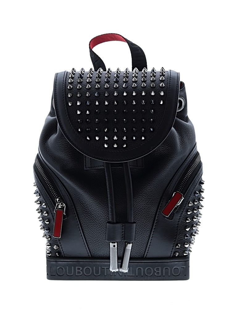 Pre-owned Christian Louboutin Leather Backpack In Black