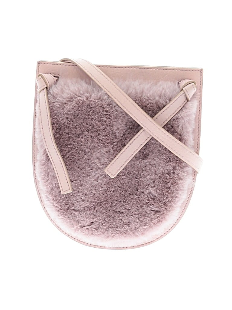 Madewell Leather Crossbody Bag In Pink