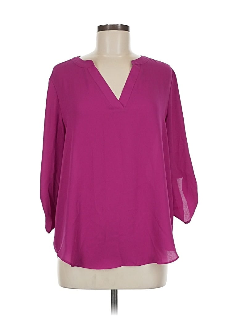 Pre-owned Chaus 3/4 Sleeve Blouse In Purple