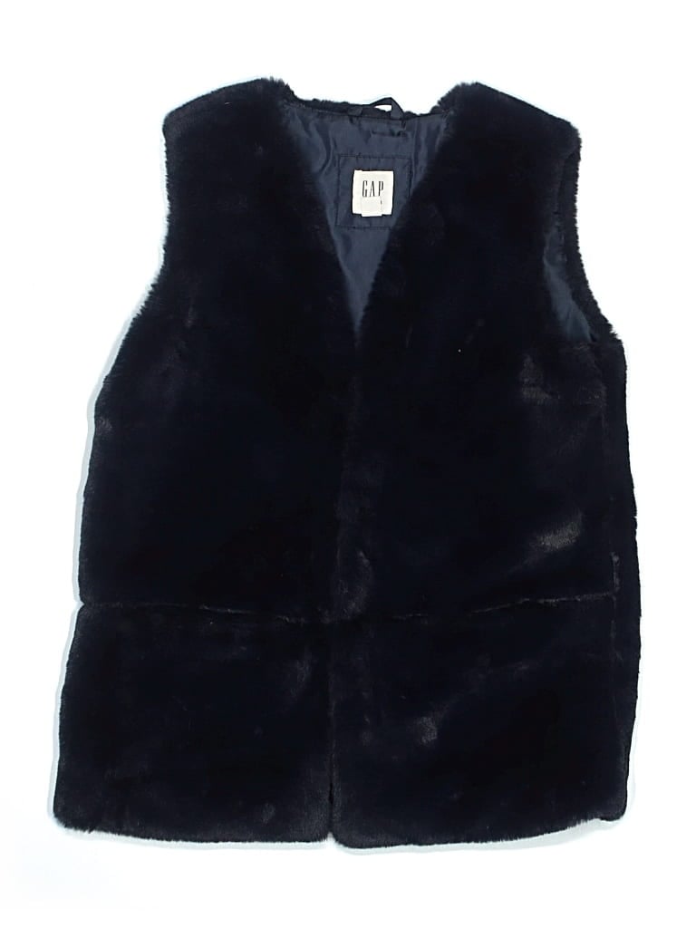 Pre-owned Gap Kids' Faux Fur Vest In Blue