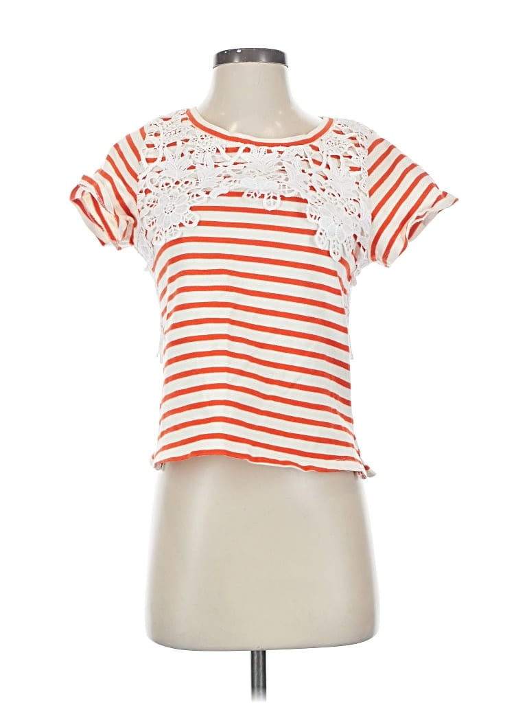 Pre-owned Maeve By Anthropologie Short Sleeve T-shirt In Orange