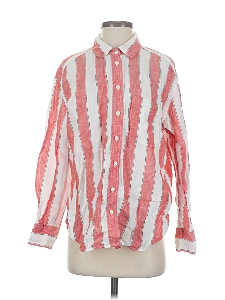 Pre-owned Gap Long Sleeve Button Down Shirt In Red