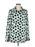 Equipment 100% Polyester Animal Print Teal Long Sleeve Blouse Size M - photo 1