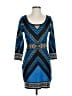 Flying Tomato 100% Polyester Graphic Blue Casual Dress Size S - photo 1