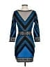 Flying Tomato 100% Polyester Graphic Blue Casual Dress Size S - photo 2