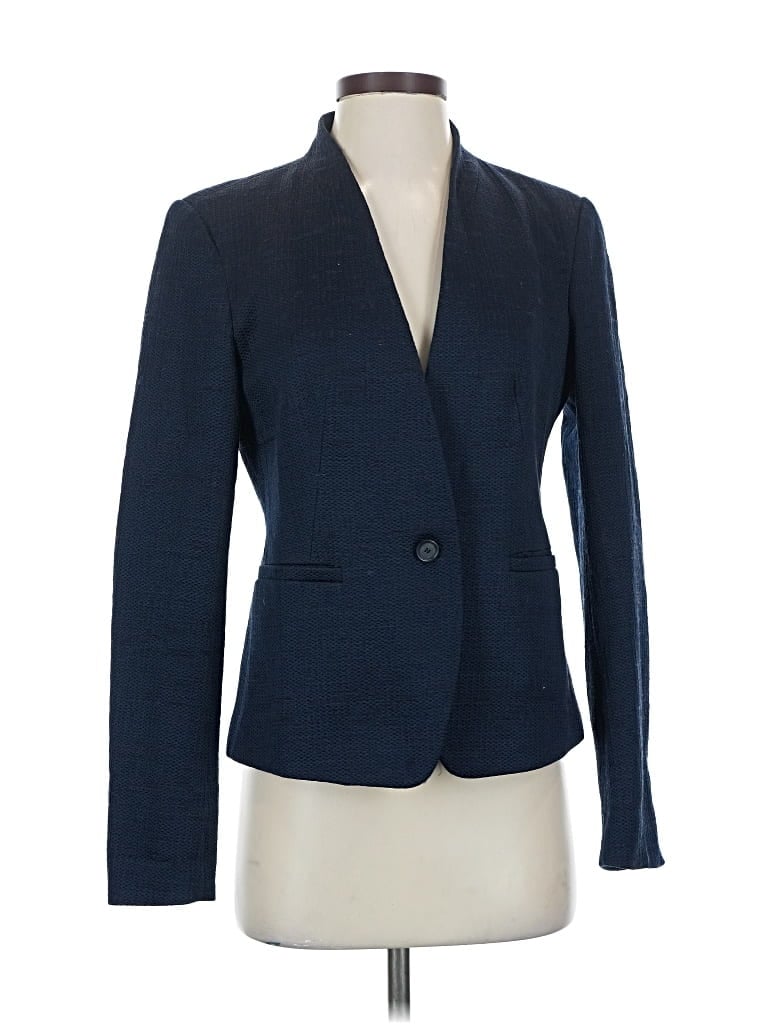 Pre-owned Ann Taylor Loft Outlet Blazer Jacket In Blue