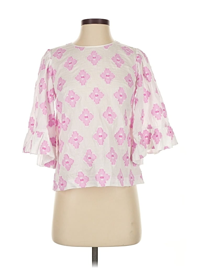 Pre-owned Lilly Pulitzer 3/4 Sleeve Blouse In Pink