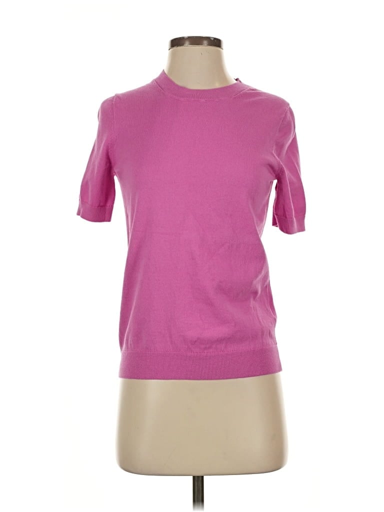 Pre-owned J.crew Factory Store Short Sleeve Top Pink Crew Neck Tops