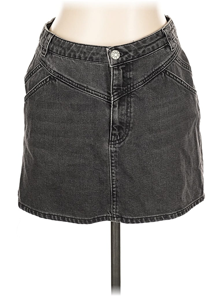 Pre-owned Urban Outfitters Denim Skirt In Gray