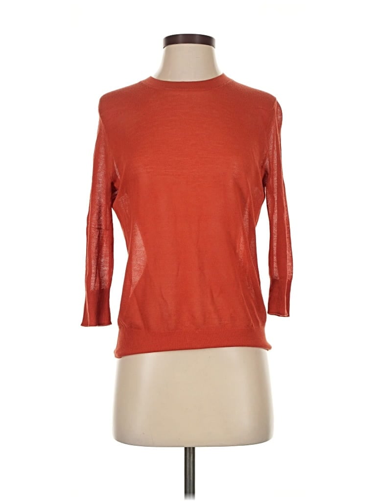 Pre-owned Vince 3/4 Sleeve T-shirt In Orange