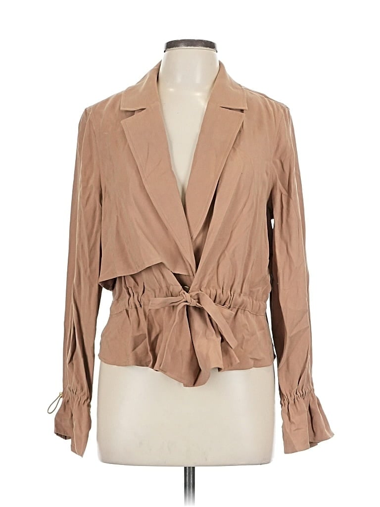 Pre-owned Express Jacket In Brown