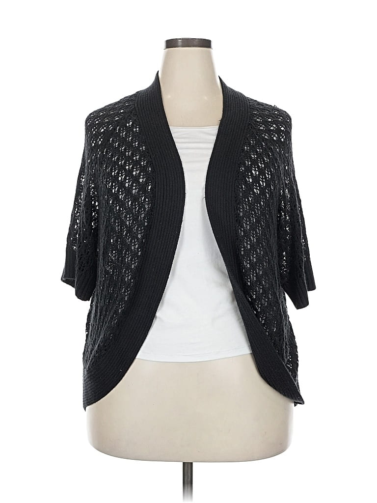 Pre-owned Liz Claiborne Cardigan Sweater In Black