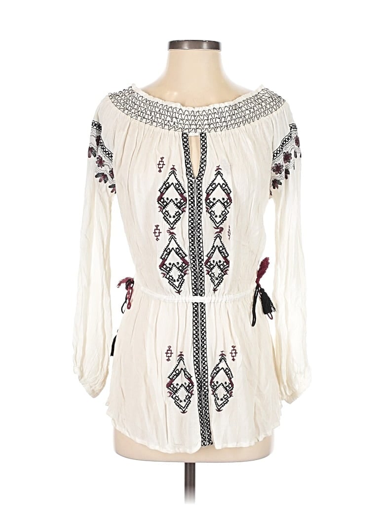 Pre-owned Romeo & Juliet Couture 3/4 Sleeve Blouse In White