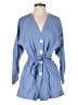 Zara Solid Blue Romper Size XS - photo 1