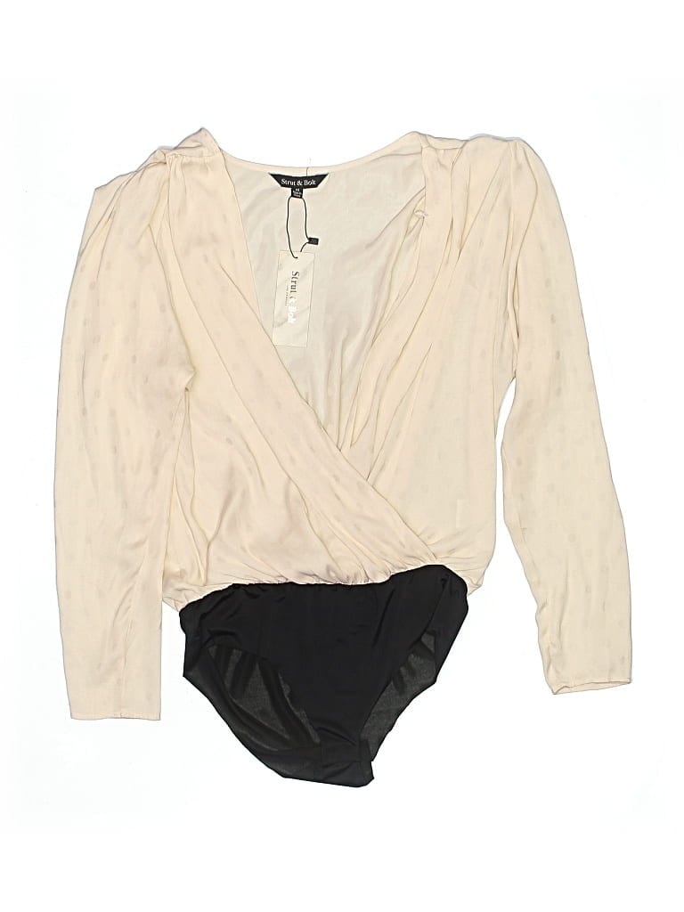 Pre-owned Strut & Bolt Long Sleeve Blouse In White