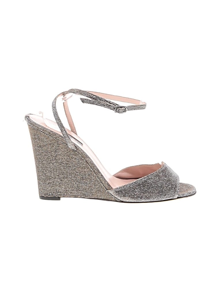 Pre-owned Sjp By Sarah Jessica Parker Wedges In Silver
