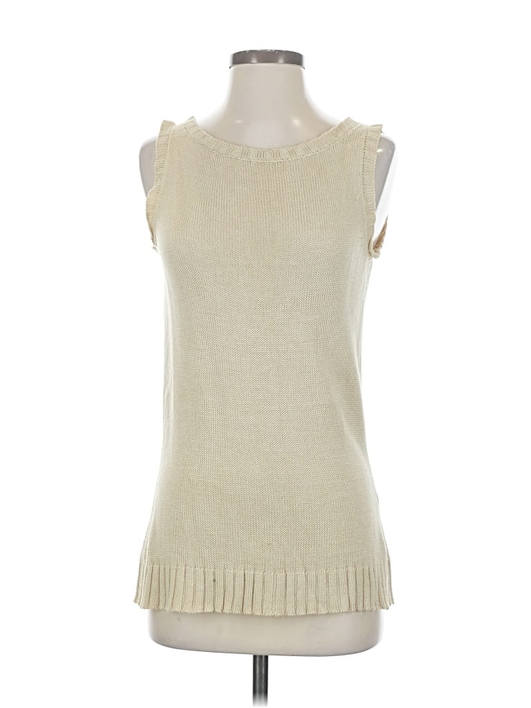 Pre-owned Doncaster Collection Sleeveless T-shirt In White