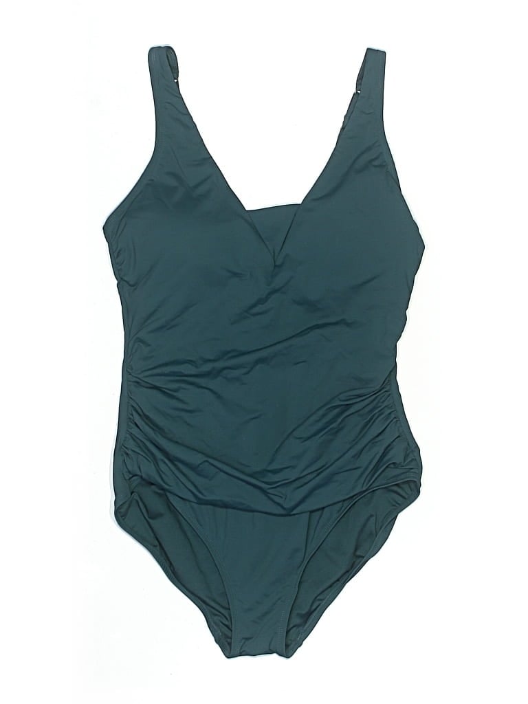 Pre-owned Lands' End One Piece Swimsuit In Blue