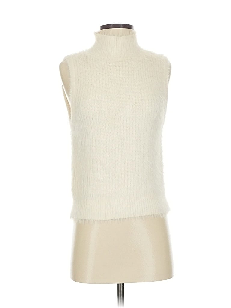 Pre-owned Jessica Simpson Sweater Vest In White