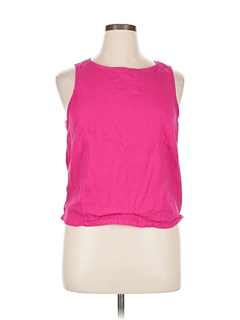 Pre-owned H By Halston Sleeveless Top Pink Halter Neckline Tops