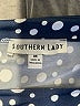 Southern Lady Polka Dots Blue 3/4 Sleeve Blouse Size M - photo 7