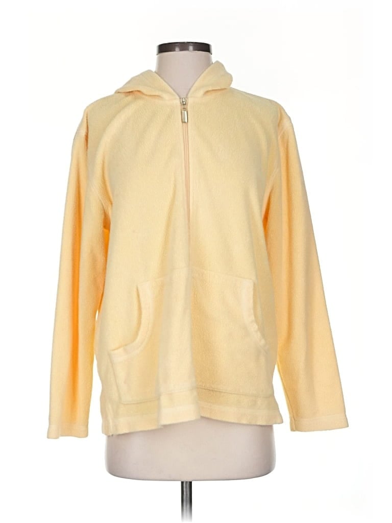 Pre-owned New York Laundry Zip Up Hoodie In Yellow