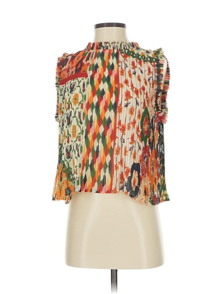 Pre-owned Carolina K Sleeveless Blouse In Orange