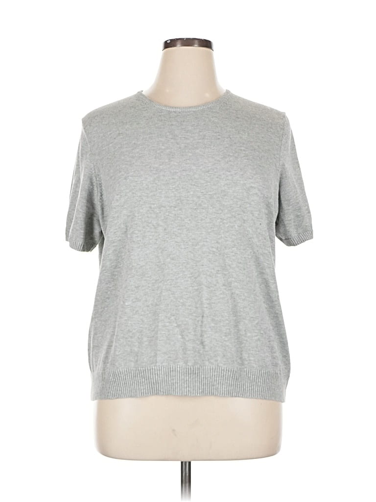 Pre-owned Lands' End Pullover Sweater In Silver