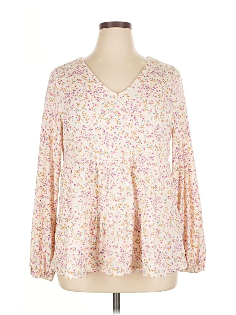 Pre-owned Torrid Long Sleeve Blouse In Pink