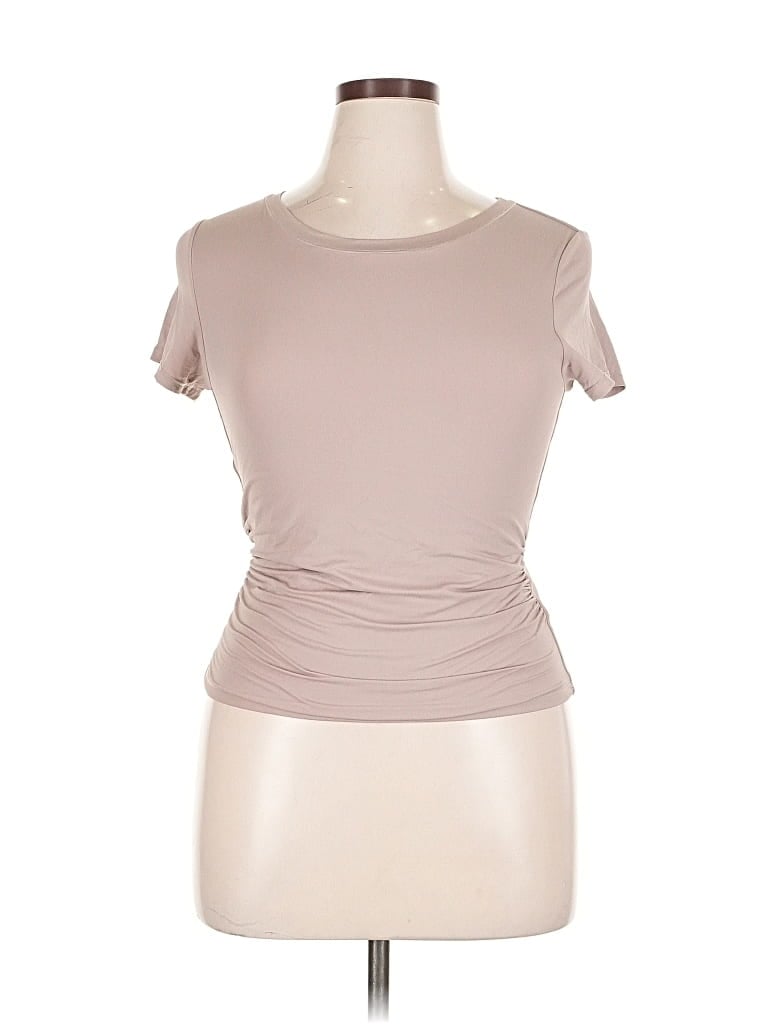 Pre-owned Qinsen Short Sleeve T-shirt In Brown