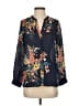 Joie Floral Blue Long Sleeve Blouse Size XXS - photo 1
