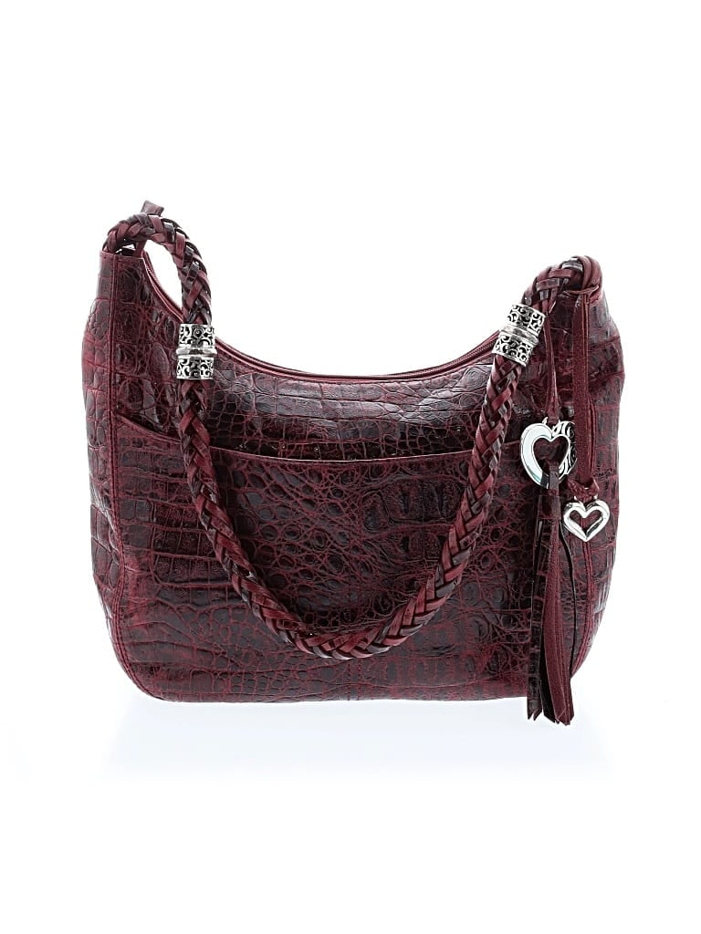 Pre-owned Brighton Shoulder Bag In Burgundy